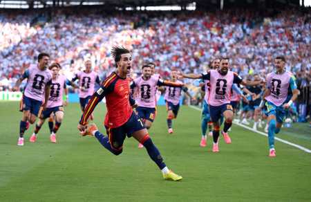 Ferrán Torres celebra gol na final da Copa do Mundo de 2026