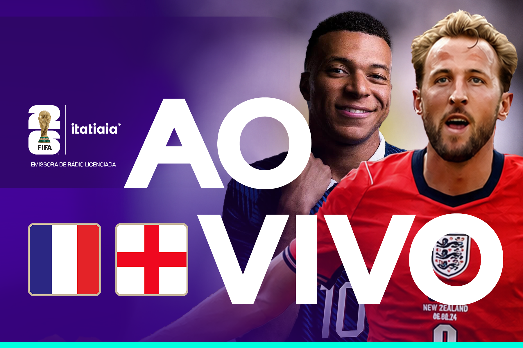 França x Inglaterra: assista, ao vivo, à transmissão da Itatiaia