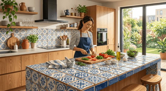 Bancada de azulejo volta com força e conquista cozinhas modernas