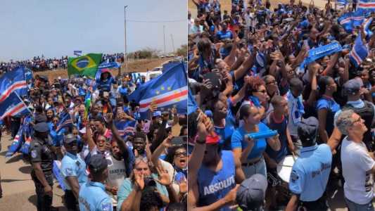 Cabo Verde é recebido com festa e bandeiras do Brasil após campanha histórica na Copa do Mundo