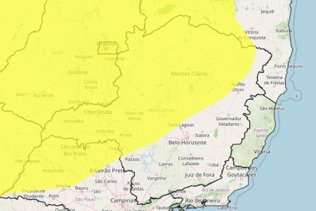 Alerta de tempo seco em MG: veja lista das 304 cidades sob aviso nesta sexta (31) • Reprodução/ Inmet