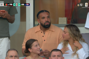 Com MVP da NBA, Drake comparece a Portugal x Croácia e provoca marido de Rihanna
