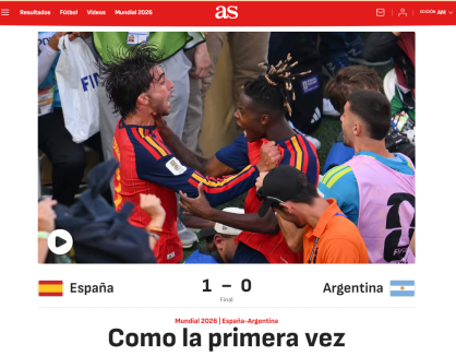 Como se fosse a primeira vez, destacou o jornal AS