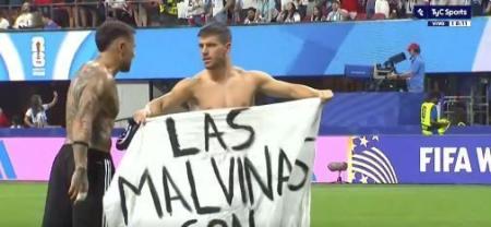 Jogadores da Argentina provocam ingleses com referência à Guerra das Malvinas