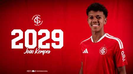 Arte do Inter para anunciar a renovação de contrato com João Kempes • Divulgação/Internacional