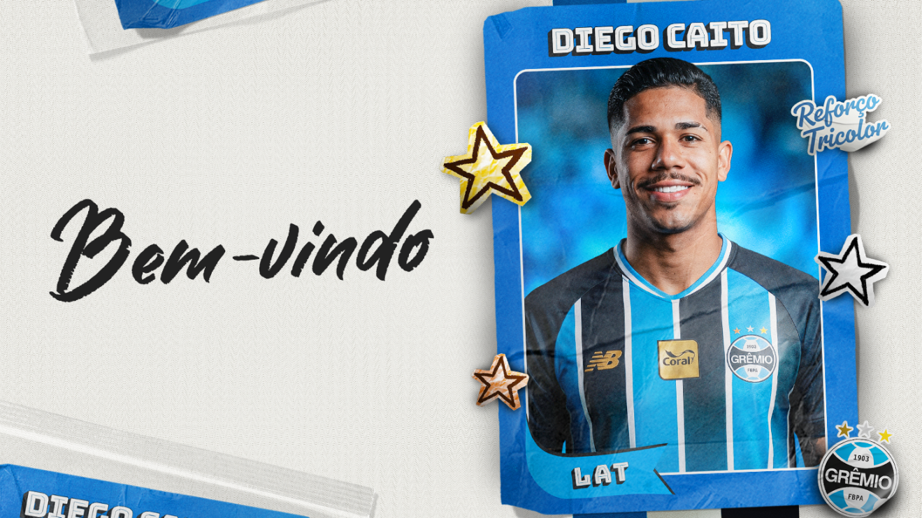 Grêmio anuncia a contratação do lateral-direito Diego Caito