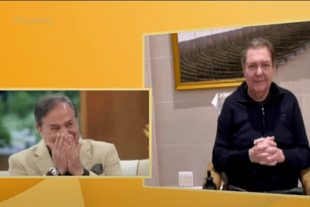 Recado de Faustão para Ronnie Von é exibido durante programa • Reprodução | Redes Sociais