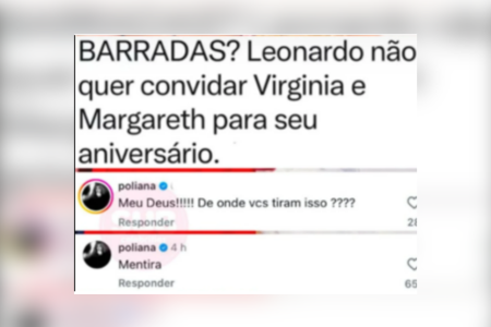 Poliana Rocha rebate rumores de atrito entre Virginia e Leonardo • Reprodução | Redes Sociais