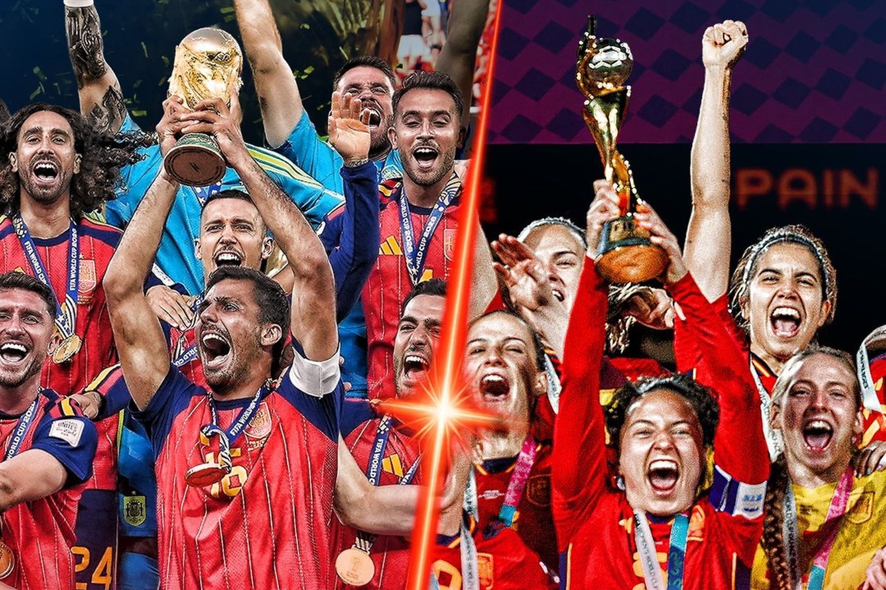 Espanha é a campeã mundial masculina e feminina 