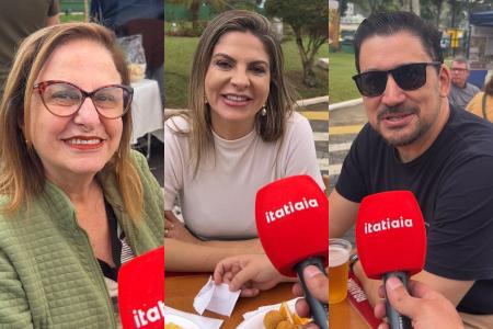 Rita, Renata e Paulo curtem o dia no Sabores do Vale • André Viana/Itatiaia