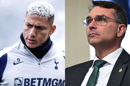 Richarlison e Flávio Bolsonaro