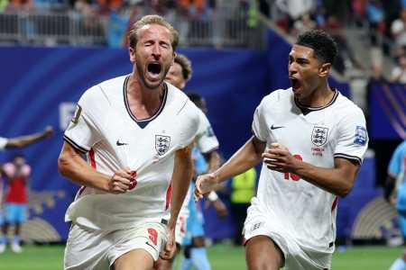 Harry Kane celebra gol pela Inglaterra na Copa do Mundo