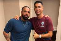 Drake encontra com Cristiano Ronaldo e manda recado: ‘Meu irmão’