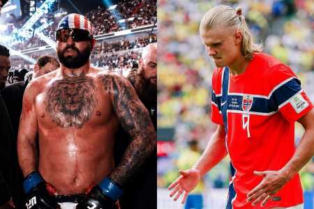 Josh Hokit, lutador do UFC, e Erling Haaland
