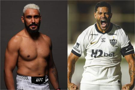 Ryan Gandra, atleticano e lutador do UFC e Hulk em ação pelo Atlético