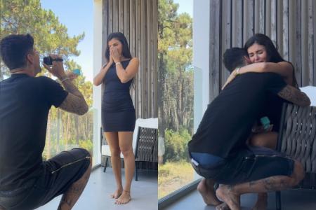 Gabriel Medina pedindo Isabella Arantes em noivado