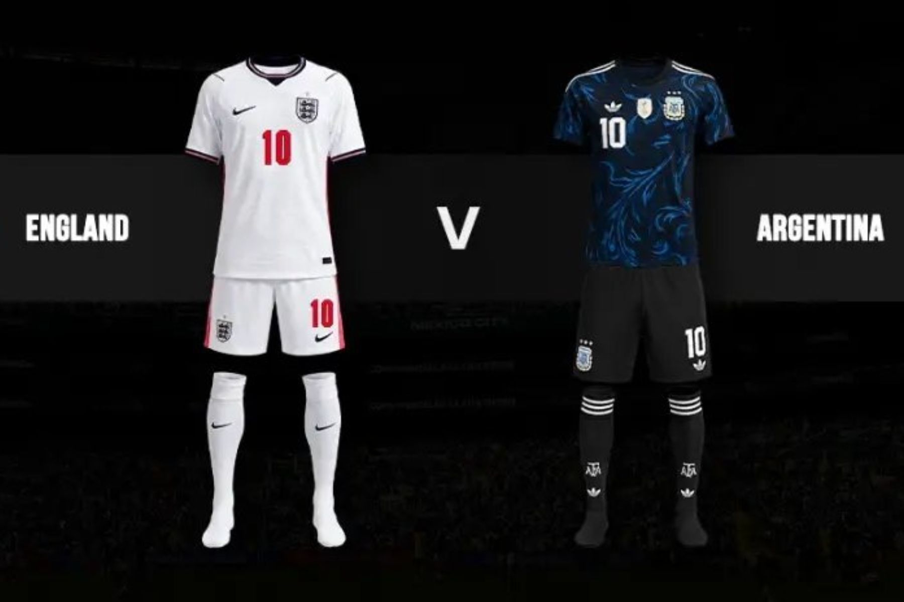Inglaterra x Argentina: veja uniformes para o jogo da semifinal da Copa