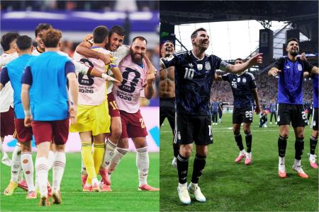 Seleções da Espanha e Argentina comemoram classificações à final da Copa do Mundi