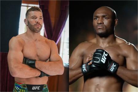 sul-africano Dricus du Plessis e o nigeriano Kamaru Usman