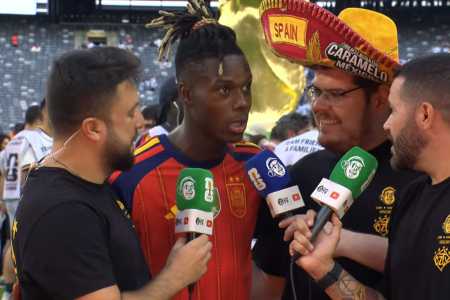 Nico Williams em entrevista à CazéTV após a final da Copa do Mundo
