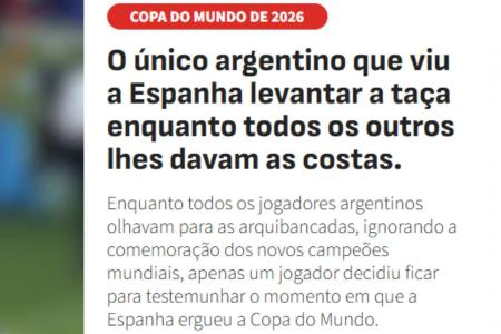 Diario AS destaca Flaco Lopez • Reprodução/Diario AS