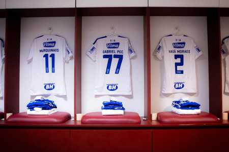 Vestiário do Cruzeiro no Beira-Rio, em Porto Alegre