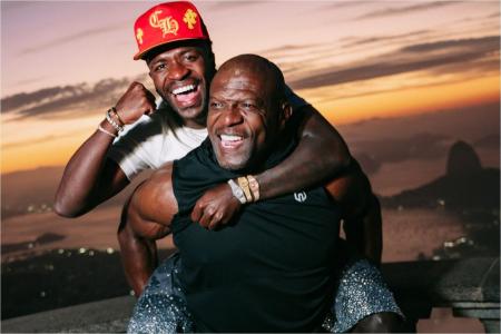 Terry Crews e Vini Jr. no Cristo Redentor