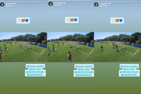 Cássio treinou com os outros goleiros do Cruzeiro na Toca II • Reprodução/Cássio/Instagram