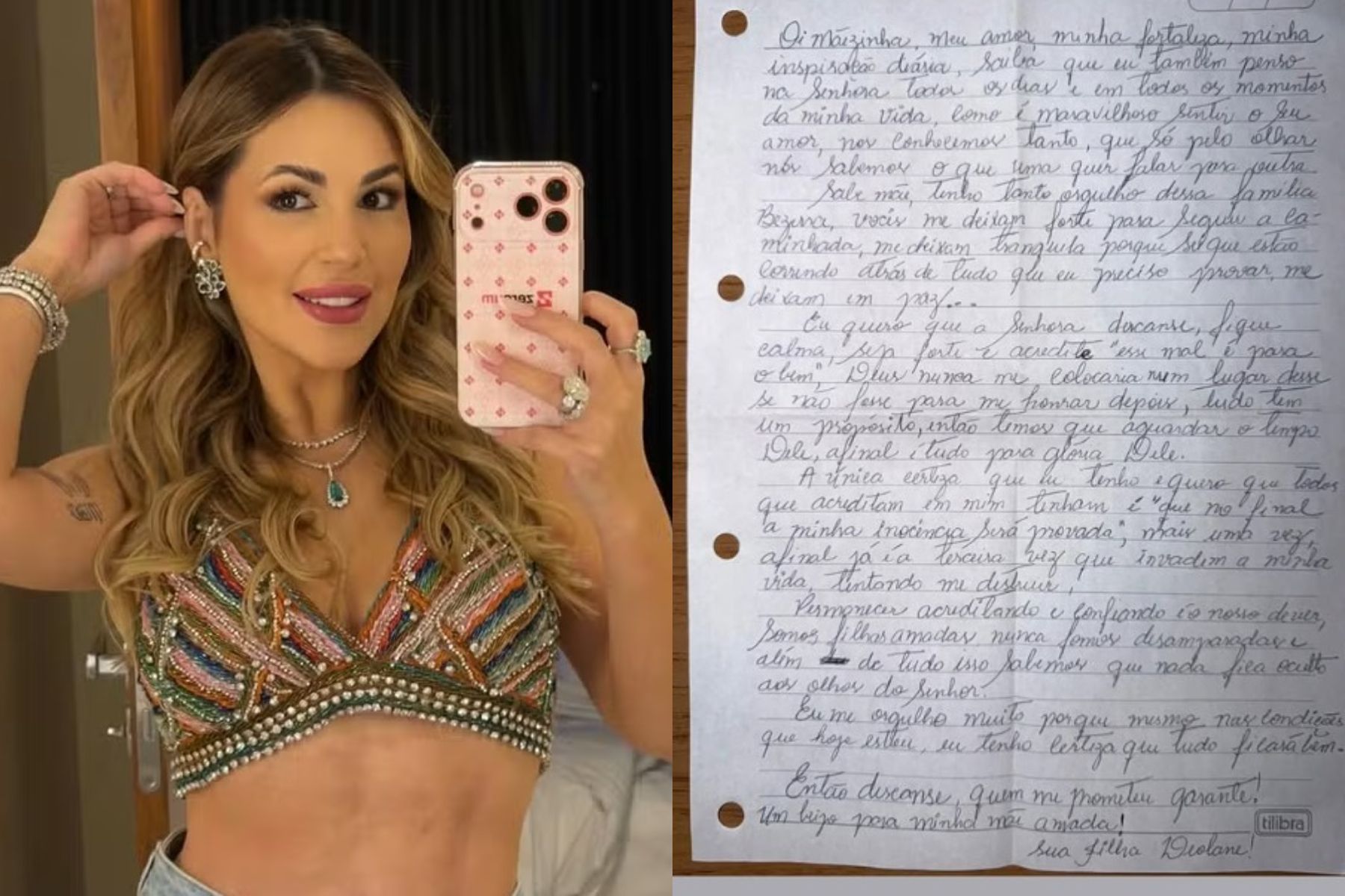 Presa, Deolane Bezerra diz acreditar na justiça divina em carta escrita na cadeia