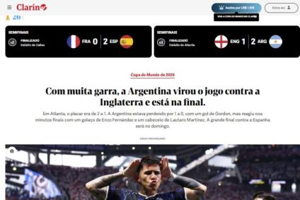 Veja repercussão da vitória da Argentina sobre a Inglaterra