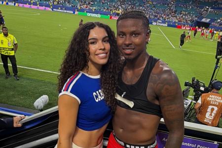 Jayley Cruz e Sidny Lopes Cabral, lateral de Cabo Verde • Reprodução/Instagram Jayley Cruz