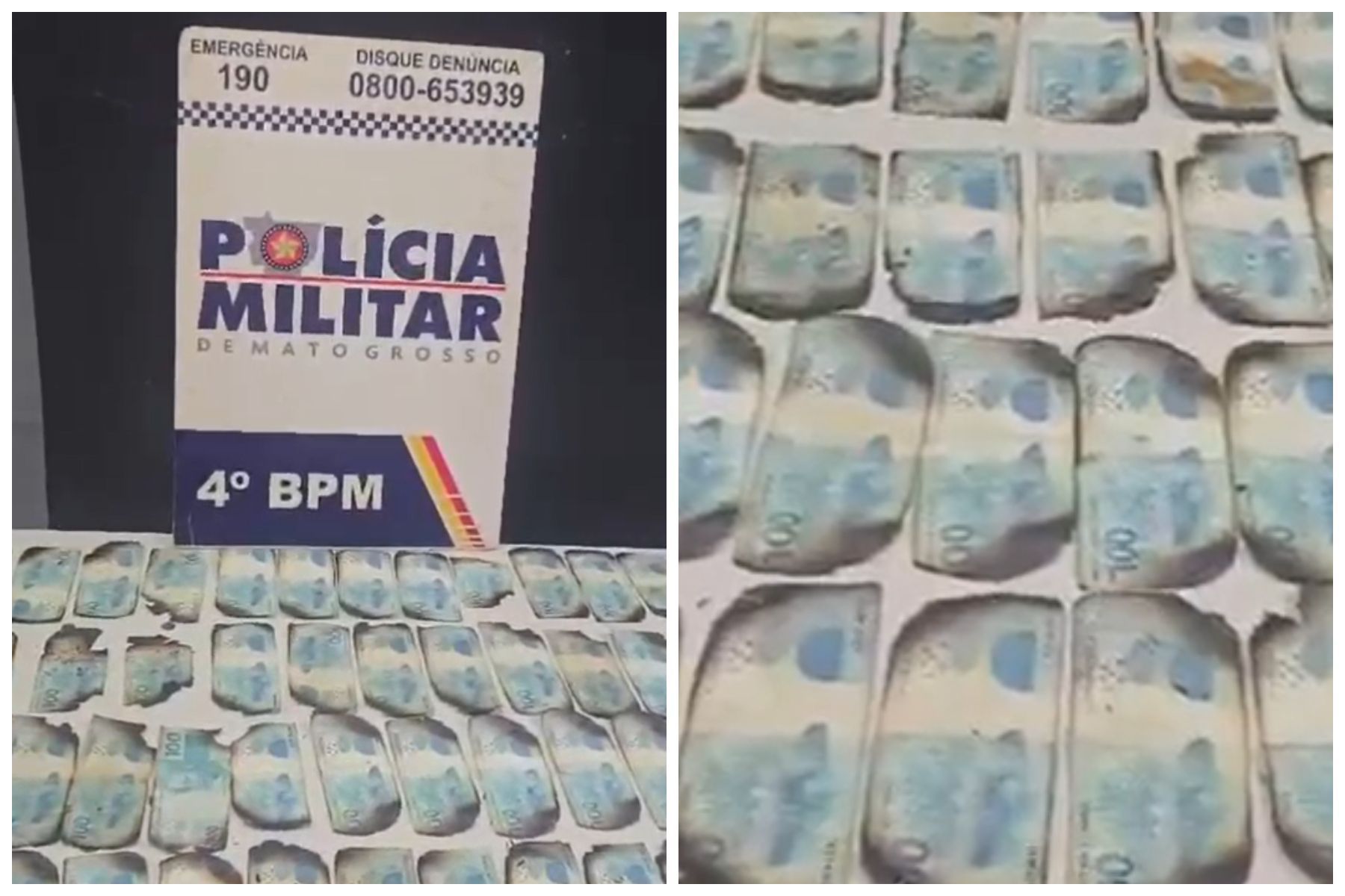 Vídeo: R$8 mil em notas são queimadas durante incêndio em casa em Mato Grosso