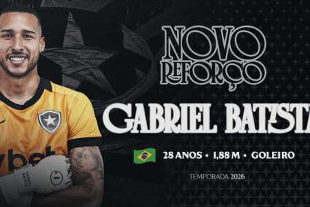 Gabriel Batista é o segundo reforço oficializado pelo Botafogo nesta janela de transferências