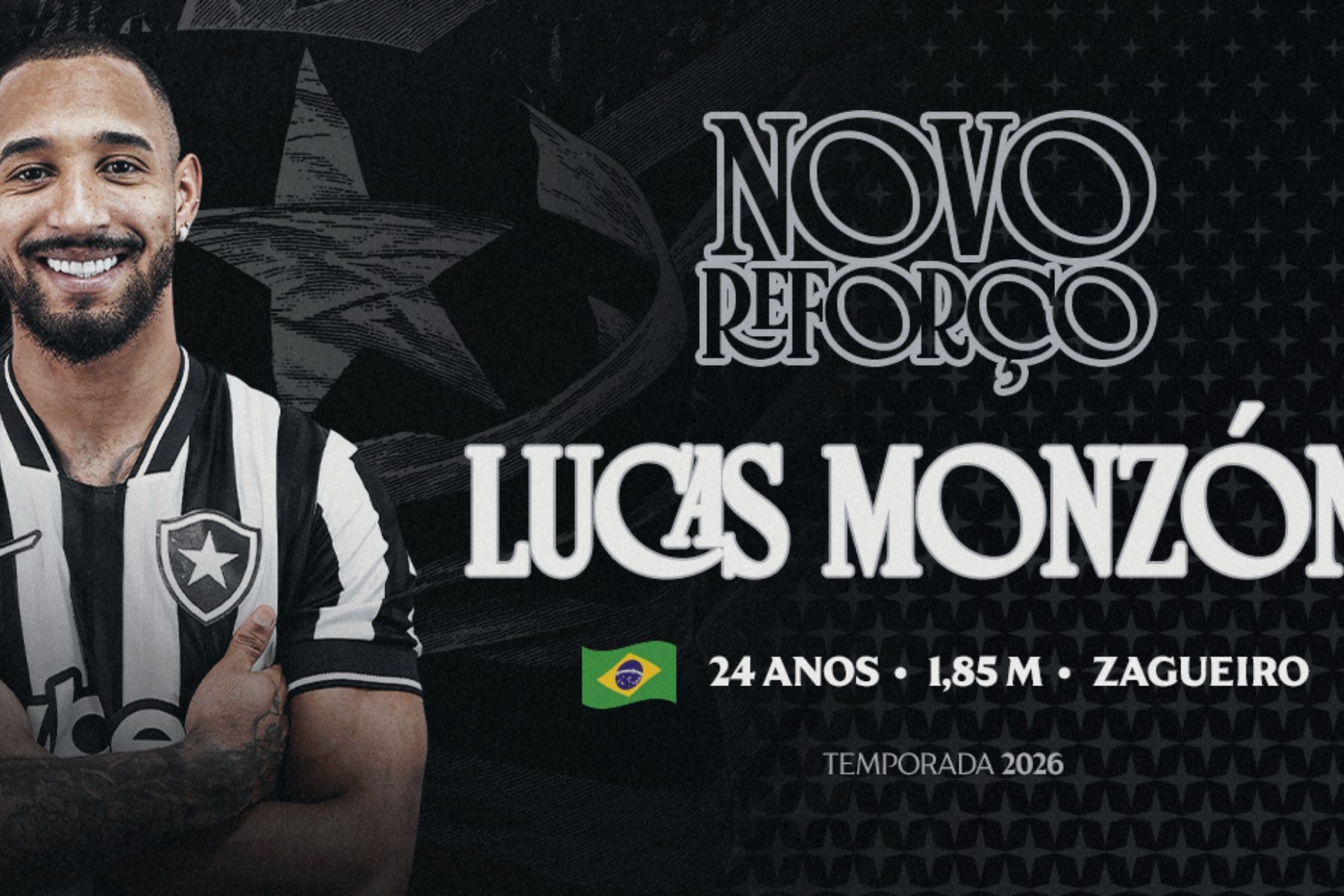 Mais um! Botafogo anuncia a contratação do zagueiro canhoto Lucas Monzón