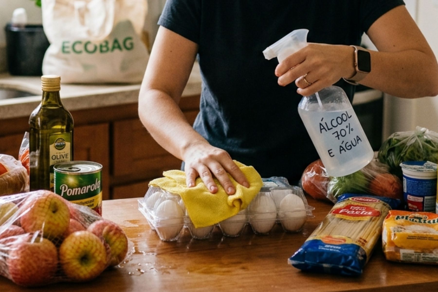 Nem água sanitária, nem detergente: como limpar e desinfetar as compras do supermercado