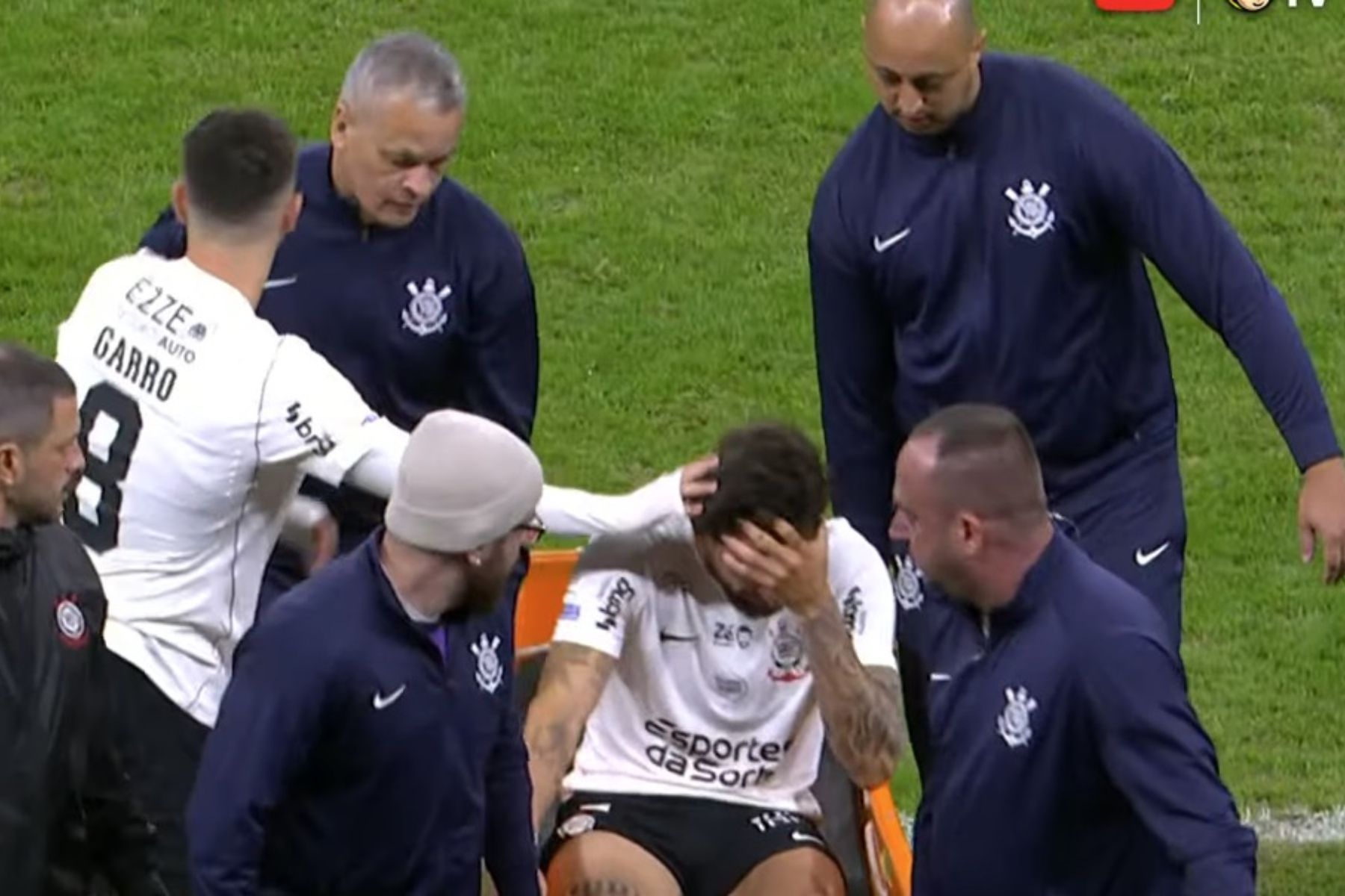 Corinthians x Athletico-PR: Yuri Alberto se lesiona e é substituído aos prantos