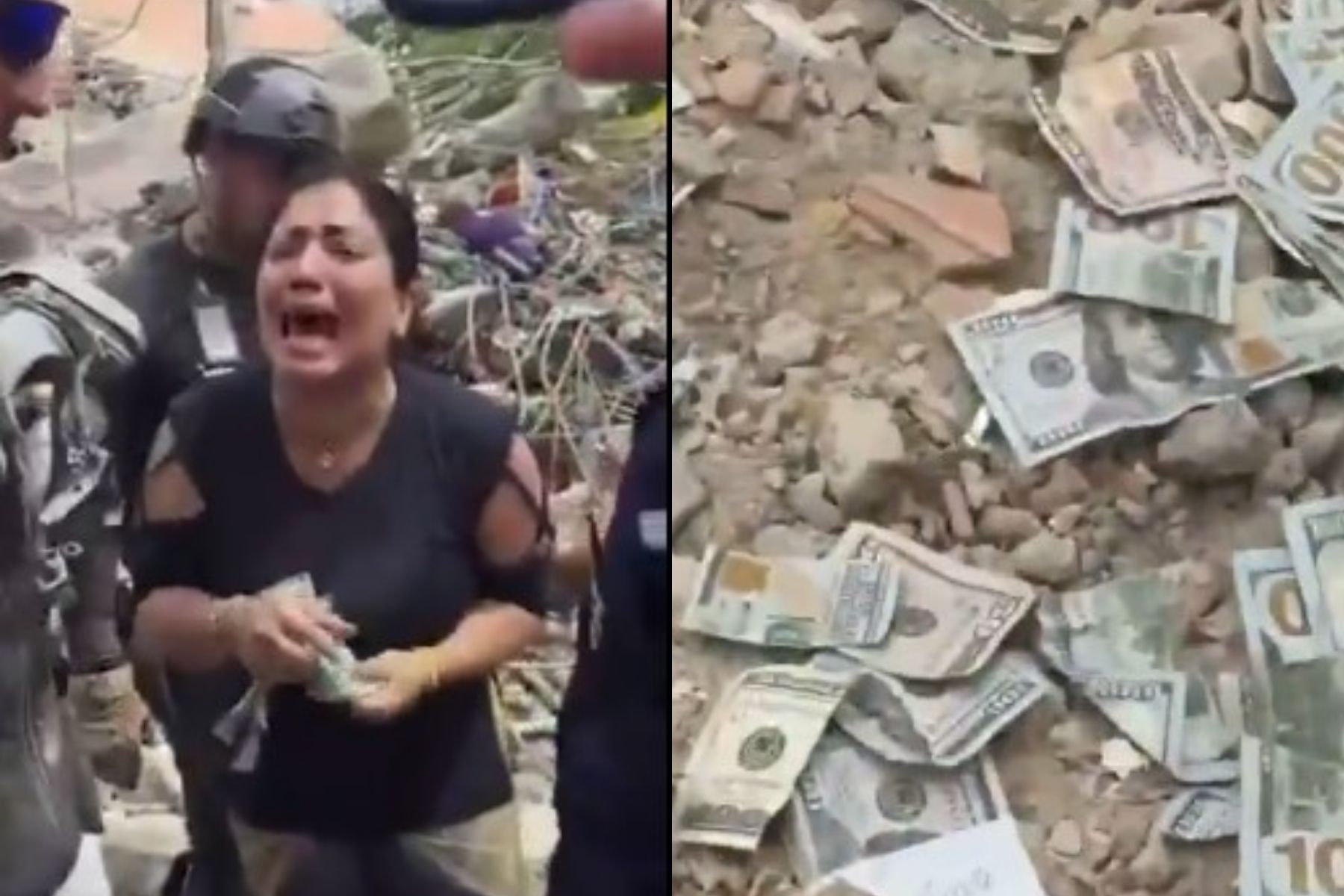 Vídeo: Policiais roubam dinheiro de vítimas de terremoto na Venezuela durante resgate