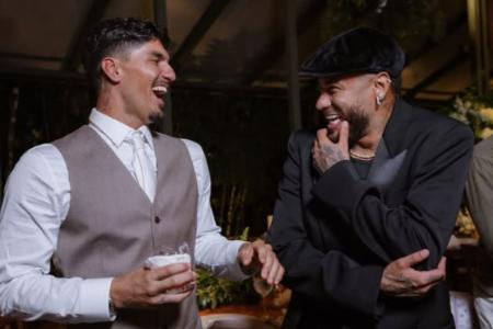 Neymar no casamento de Gabriel Medina