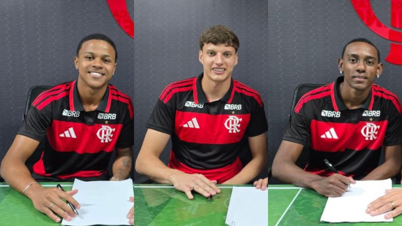 Base: Flamengo contrata dois jogadores e renova com mais um