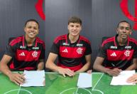 Flamengo contrata dois jogadores para a base e renova com mais um