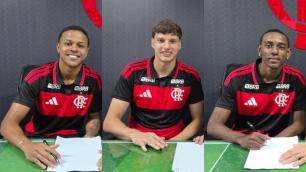 Base: Flamengo contrata dois jogadores e renova com mais um