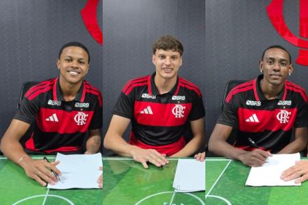 Dieguinho, Pedro Henrique e Andrew Nathan assinaram vínculos com o Rubro-Negro