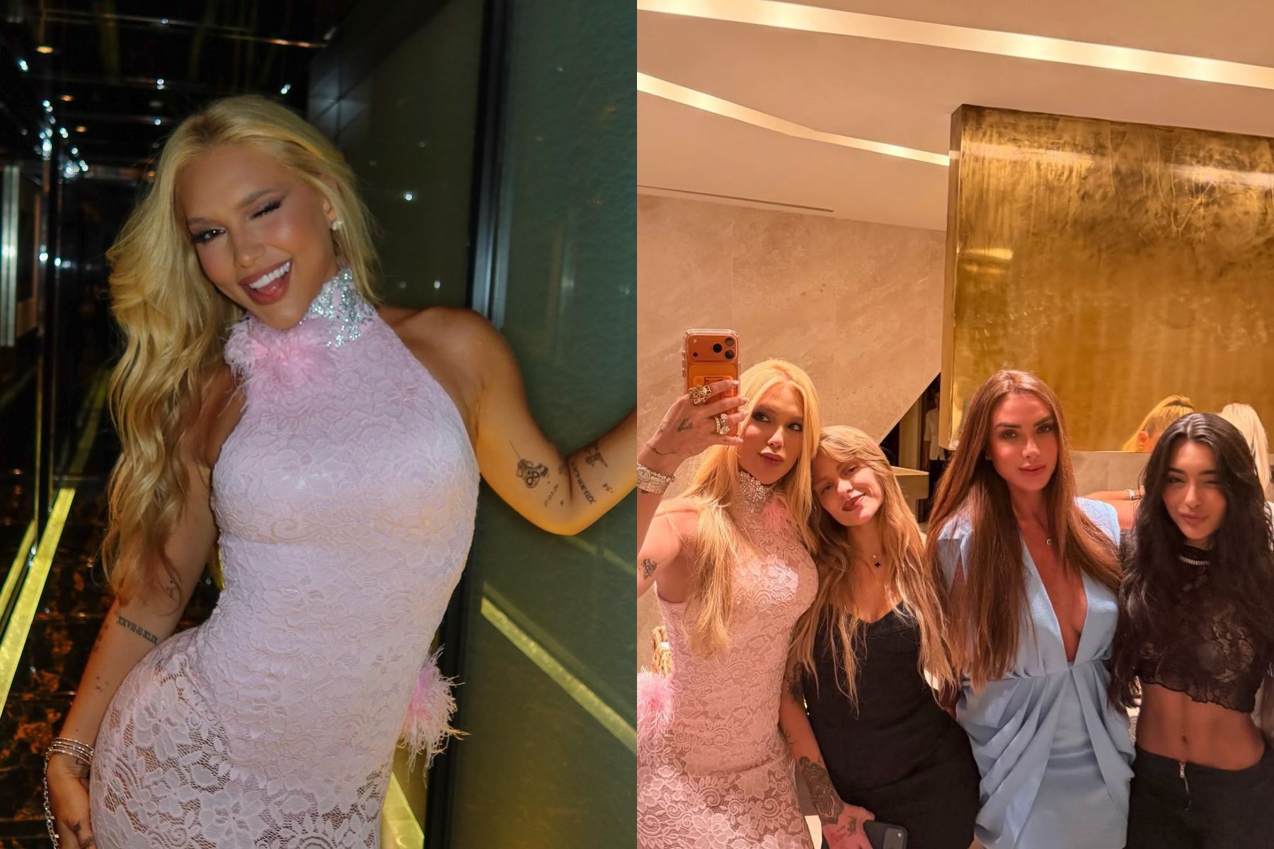 Virginia Fonseca é vista em noitada na Itália com Luísa Sonsa e Nicole Bahls