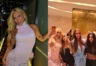 Virginia Fonseca é vista em noitada na Itália com Luísa Sonsa e Nicole Bahls