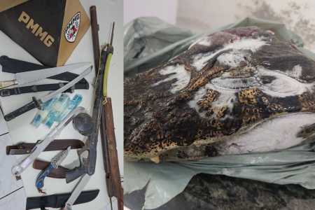 Polícia Militar recebeu denúncia anônima de um possível maus tratos a pessoas idosas, além de comercialização de carne de caça em uma residência