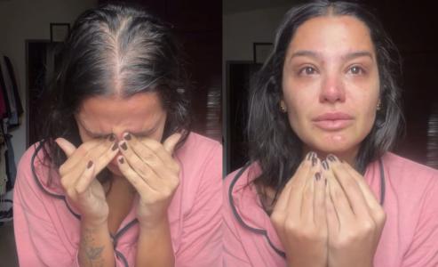 Gabriella Augusto, ex-namorada de Lucas Strabko, chora em novo pronunciamento