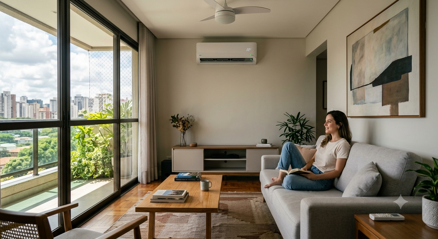 Como usar o ar-condicionado o mês inteiro sem pagar caro na conta de luz