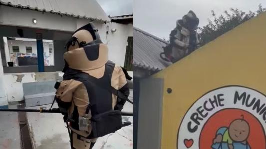 Granada é encontrada em telhado de creche no RJ; polícia investiga uso de drone por criminosos