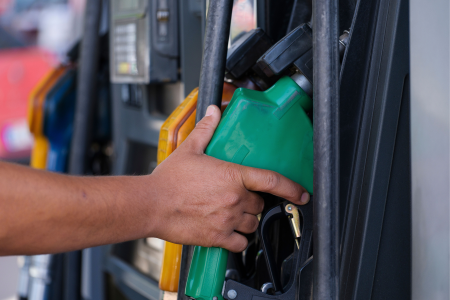 Bomba de combustível em um posto de gasolina