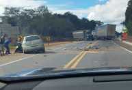 Acidente grave interdita trecho da BR-381 entre Santana do Paraíso e Belo Oriente
